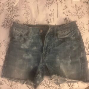 American Eagle Outfitters Blue Jean Shorts Distressed Raw Hem
